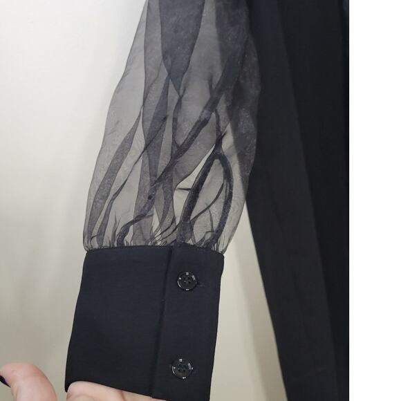 Zara Dress Womens Medium Witchy Whimsigoth Punk Punk EMO Dress Sheer Sleeves - Picture 6 of 9